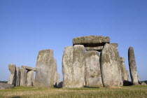 England, Wiltshire, Stonehenge, Prehistoric ring of standing stones.