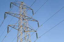 Energy, Power, Electricty, Pylons in the Hampshire countryside, England.