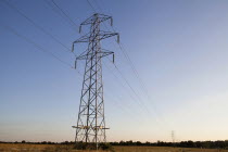 Energy, Power, Electricty, Pylons in the Hampshire countryside, England.