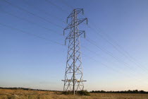 Energy, Power, Electricty, Pylons in the Hampshire countryside, England.