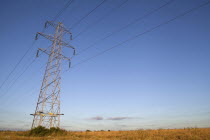 Energy, Power, Electricty, Pylons in the Hampshire countryside, England.