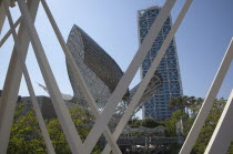 Spain, Catalonia, Barcelona, The Piex d'Or sculpture by Frank Gehry.