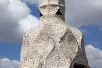 Spain, Catalonia, Barcelona, La Pedrera or Casa Mila on Passeig de Gracia, deisgned by Antoni Gaudi