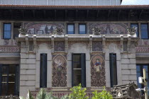 Spain, Catalonia, Barcelona, Eixample, Ornately decorated building.