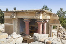 Greece, Crete, Knossos, The North Lustral Basin building, Knossos Palace.