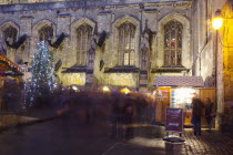 England, Hampshire, Winchester, Christmas market in the grounds of the Cathedral.