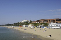 England, Dorset, Bournemouth, Beach viewed from the Pier.