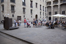 Spain, Catalonia, Barcelona, Placa del Rei housing the MUHBA history museum.