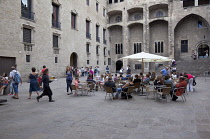 Spain, Catalonia, Barcelona, Placa del Rei housing the MUHBA history museum.