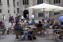 Spain, Catalonia, Barcelona, Placa del Rei housing the MUHBA history museum.