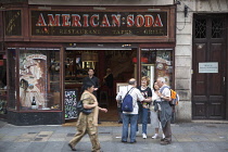 Spain, Catalonia, Barcelona, American Soda cafe on La Rambla.