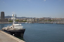 Spain, Catalonia, Barcelona, View across Port de la Pau in the harbour.