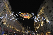 England, London, Christmas Lights Upper Regent Street.