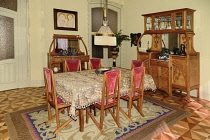 Spain, Catalunya, Barcelona, Antoni Gaudi's La Pedrera building, recreated apartment of a bourgeois family from 1900 to 1930.