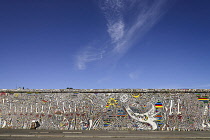Germany, Berlin, The East Side Gallery, a 1.3  km long section of the Berlin Wall.
