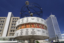 Germany, Berlin, Weltzeituhr also known as the World Clock in Alexanderplatz.