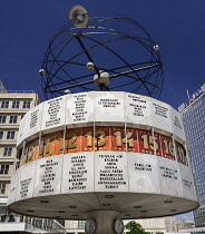 Germany, Berlin, Weltzeituhr also known as the World Clock in Alexanderplatz.