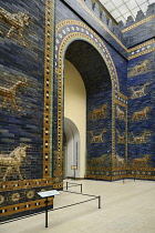 Germany, Berlin, Pergamon Museum, The Ishtar Gate from Babylon dating from 575 BC.
