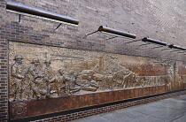 USA, New York, FDNY Memorial Wall at Ground Zero.