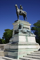 USA, Washington DC, Capitol Hill, Ulysses S. Grant Memorial, Statue of the general mounted on horseback.