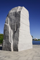 USA, Washington DC, National Mall, Martin Luther King Junior Memorial, Jefferson Memorial in background.