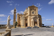 Malta, Gozo, Ta Pinu, Sanctuary church west elevation.