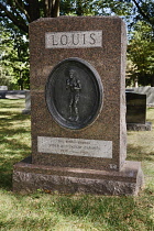 USA, Washington DC, Arlington National Cemetery, Grave of boxer Joe Louis.