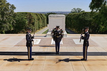 USA, Washington DC, Arlington National Cemetery, Tomb of the Unknown Soldier, Changing of the Guard.