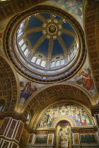 USA, Washington DC, Cathedral of St Matthew the Apostle, Mosaics above the main altar and dome interior.