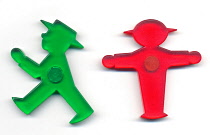 Germany, Berlin, Ampelmann colourful fridge magnets. **Editorial Use Only**