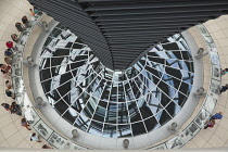 Germany, Berlin, Mitte, Reichstag building with glass dome deisgned by Norman Foster.