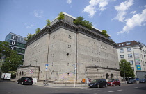 Germany, Berlin, Mitte, The Bunker based on plans of the architect Karl Bonatz, it was constructed in 1943 by Nazi Germany to shelter up to 3,000 Reichsbahn train passengers, Christian Boros purchased...