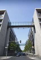 Germany, Berlin, Mitte, Modern office building in Wilhelmstrasse with glass catwalks,