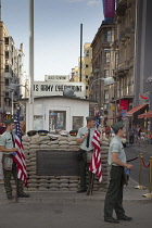 Germany, Berlin, Mitte, Checkpoint Charlie on Friedrichstrasse.