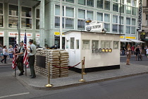 Germany, Berlin, Mitte, Checkpoint Charlie on Friedrichstrasse.