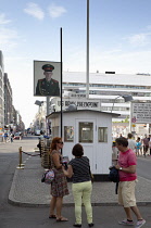 Germany, Berlin, Mitte, Checkpoint Charlie on Friedrichstrasse.