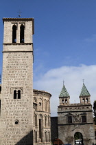 Spain, Castilla La Mancha, Toldeo, Church of Santiago del Arrabal Bell Tower.