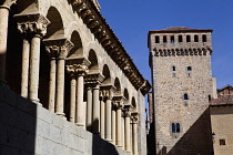 Spain, Castille-Leon, Segovia, Arches of the church of St Martin.