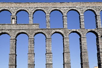 Spain, Castille-Leon, Segovia, Roman Aqueduct.