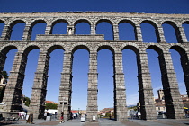 Spain, Castille-Leon, Segovia, Roman Aqueduct.