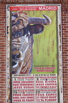 Spain, Madrid, Poster for forthcoming bull fights at de Las Ventas.