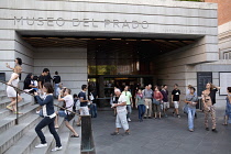 Spain, Madrid, Puerta de los Jeronimos entrance to the Prado Museum.