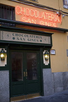 Spain, Madrid, Chocolateria San Gines.