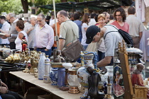 Spain, Madrid, El Rastro Flea market.