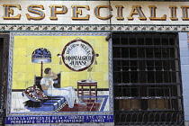 Spain, Madrid, Ornately patterned tiles.