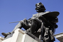 Spain, Madrid, Statue of Valazquez outside the Prado Museum.