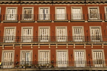 Spain, Madrid, Apartments in the Plaza Mayor.