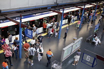 Spain, Madrid, Principe Pio Metro Station.