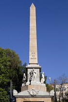 Spain, Madrid, Monument to the Fallen for Spain from 1840 at the Plaza de la Lealtad.