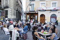 Spain, Madrid, Bars in the la Latina district.